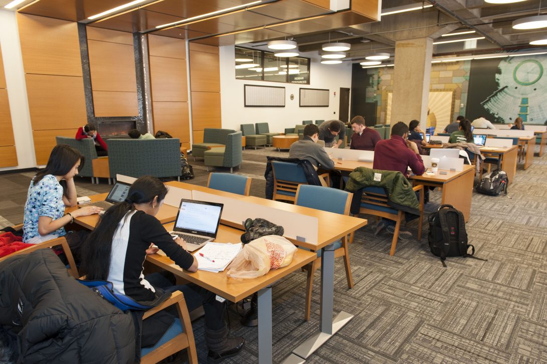 The Circle Campus Reading Room in the Daley Library.